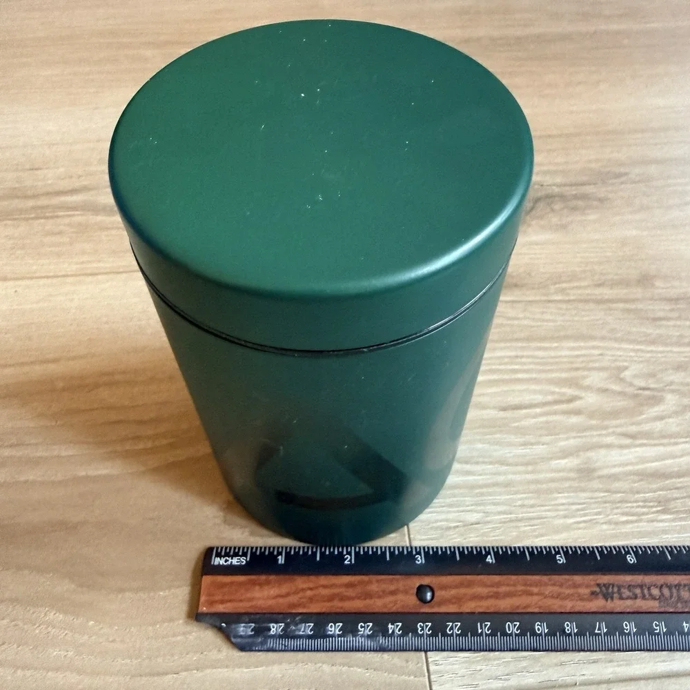 AG1 Green Metal Canister With Screw On‎ Lid And Scoop